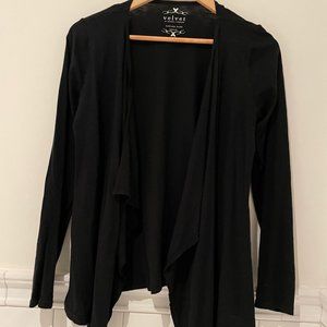 Velvet by Graham & Spencer black lightweight cardigan top